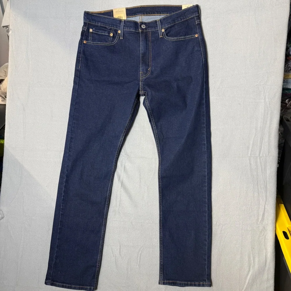 Levi's 513 Slim Straight‎ Mens Jeans 34x32 Indigo NWT Stretch 085133161